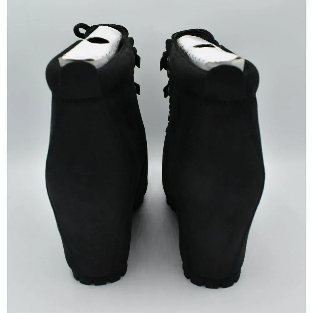 Merrell Womens‎ Size 7.5 Tremblant Wilderness Black Wedge Ankle Boots Shoes